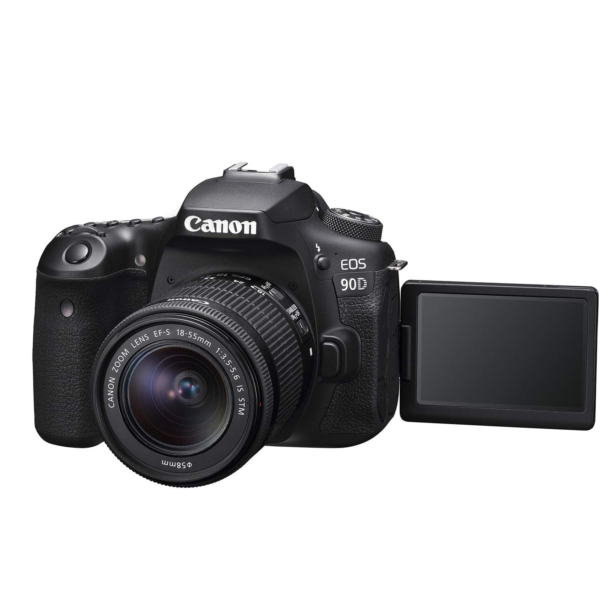 Canon EOS 90D 32.5MP Digital SLR Camera - Black Kit with 18-55mm f/3.5-5.6 IS - Refurbished - Like New Canon