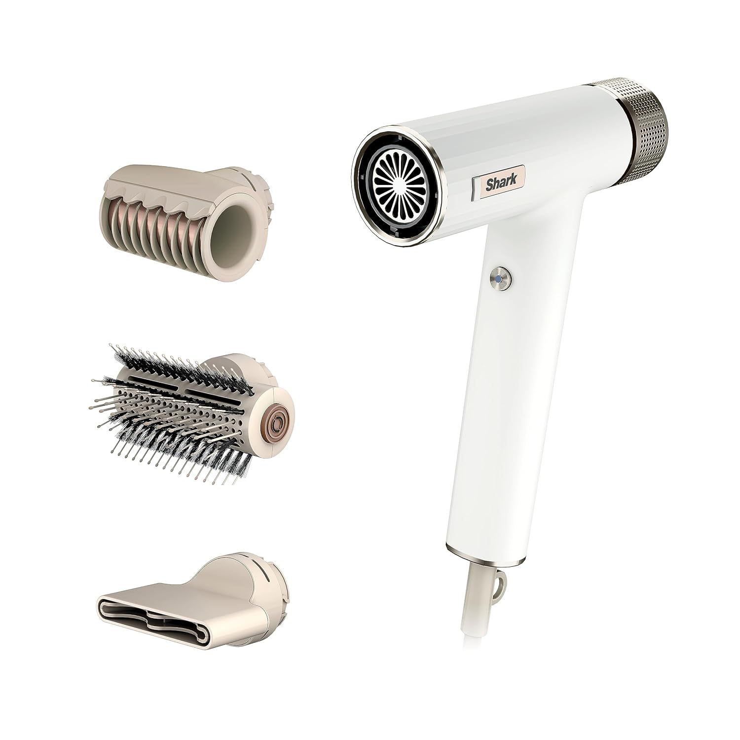 Shark Hair Dryer | SpeedStyle | No Heat Damage Hair Styling Tool | 3 Styling Tools Included | Portable & Powerful Blow Dryer | Best for Straight & Wavy Hair | Silk | HD331 - Reconditioned