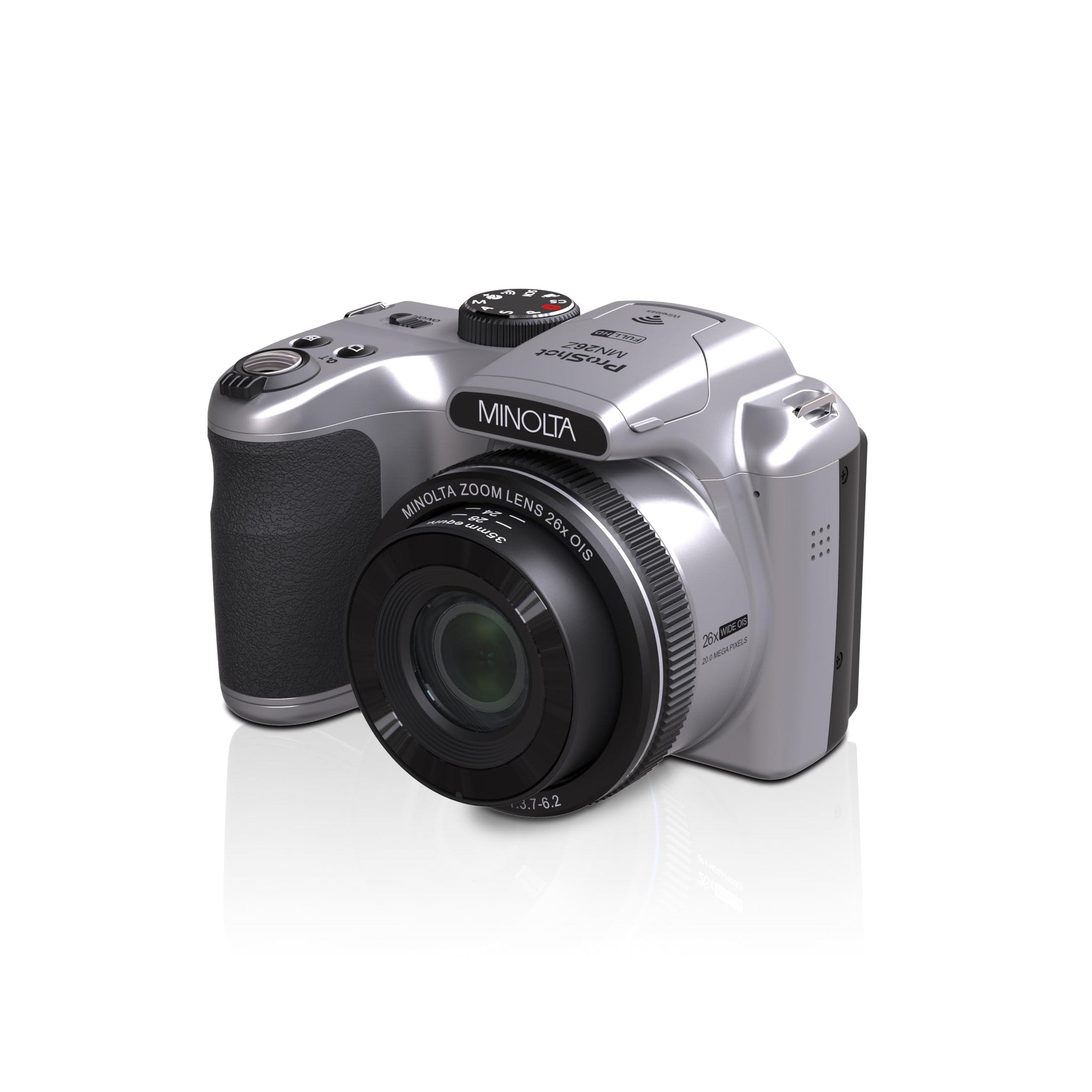 Minolta 20 Mega Pixels 26x Optical Zoom Digital Camera with 1080p FHD Video, Silver Konica Minolta