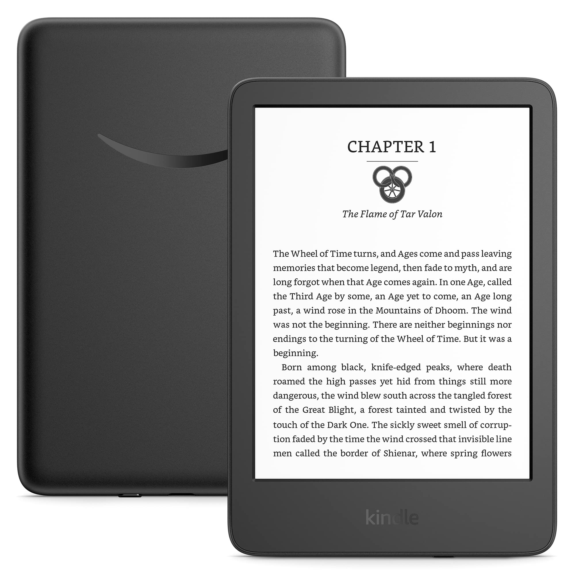 All-new Kindle (2022 release) - The lightest and most compact Kindle, now with a 6” 300 ppi high-resolution display, and 2x the storage - Black