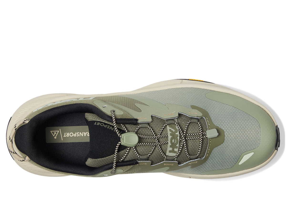 Hoka Men's Transport Sneaker, Sea Moss/Eucalyptus, 7.5