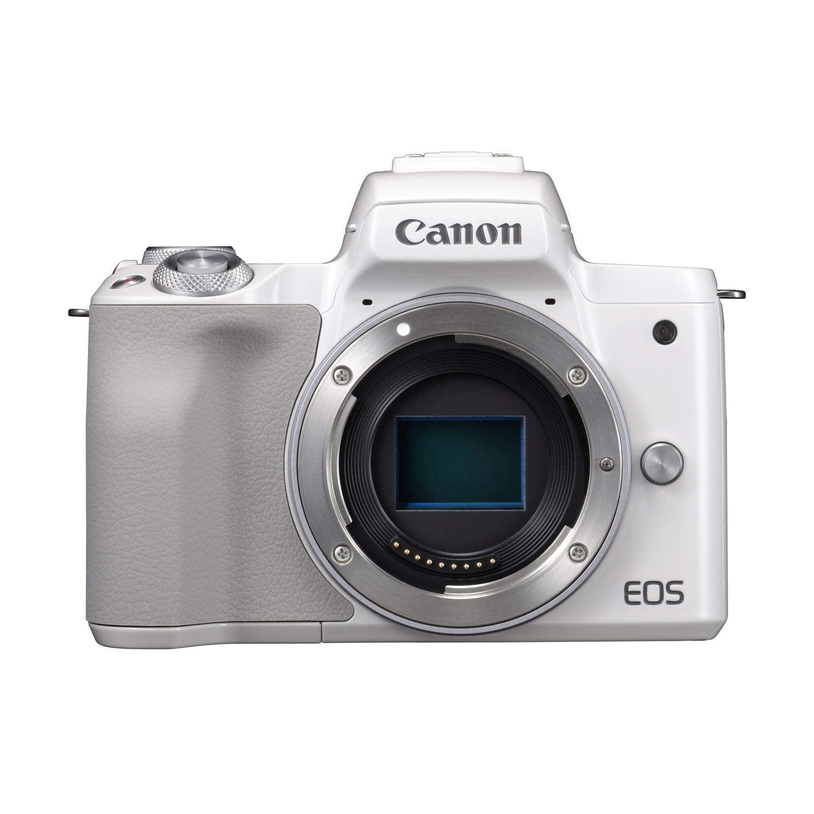 Canon EOS M50 Mirrorless Digital Camera White, Body Only + 32GB Class 10 Memory Card + Canon Camera Case + Flexible Tr