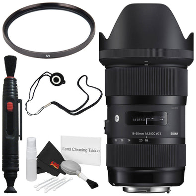 Sigma 18-35mm f/1.8 DC HSM Art Lens for Canon # 210-101 + 72mm UV Filter