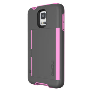 Incipio Stowaway for Samsung Galaxy S5 - Gray/Light Pink