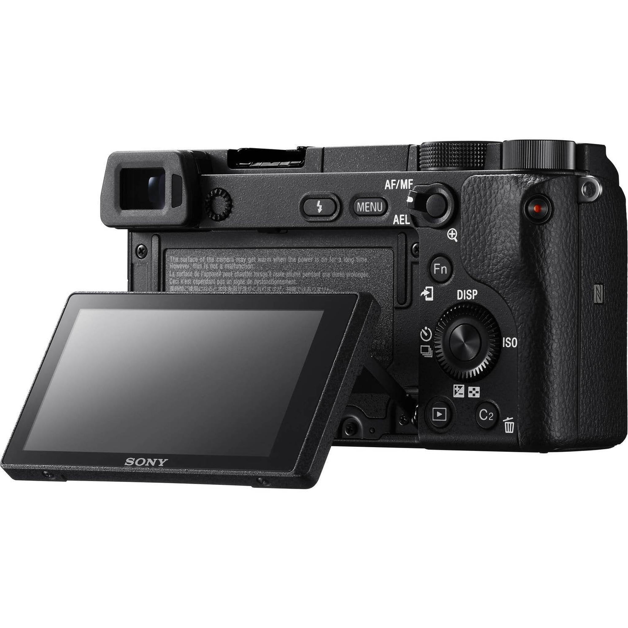 Sony Alpha a6300 Mirrorless Digital Camera International Model Vario-Tessar T FE 24-70mm f/4 ZA OSS Lens + NP-FW50 Rep