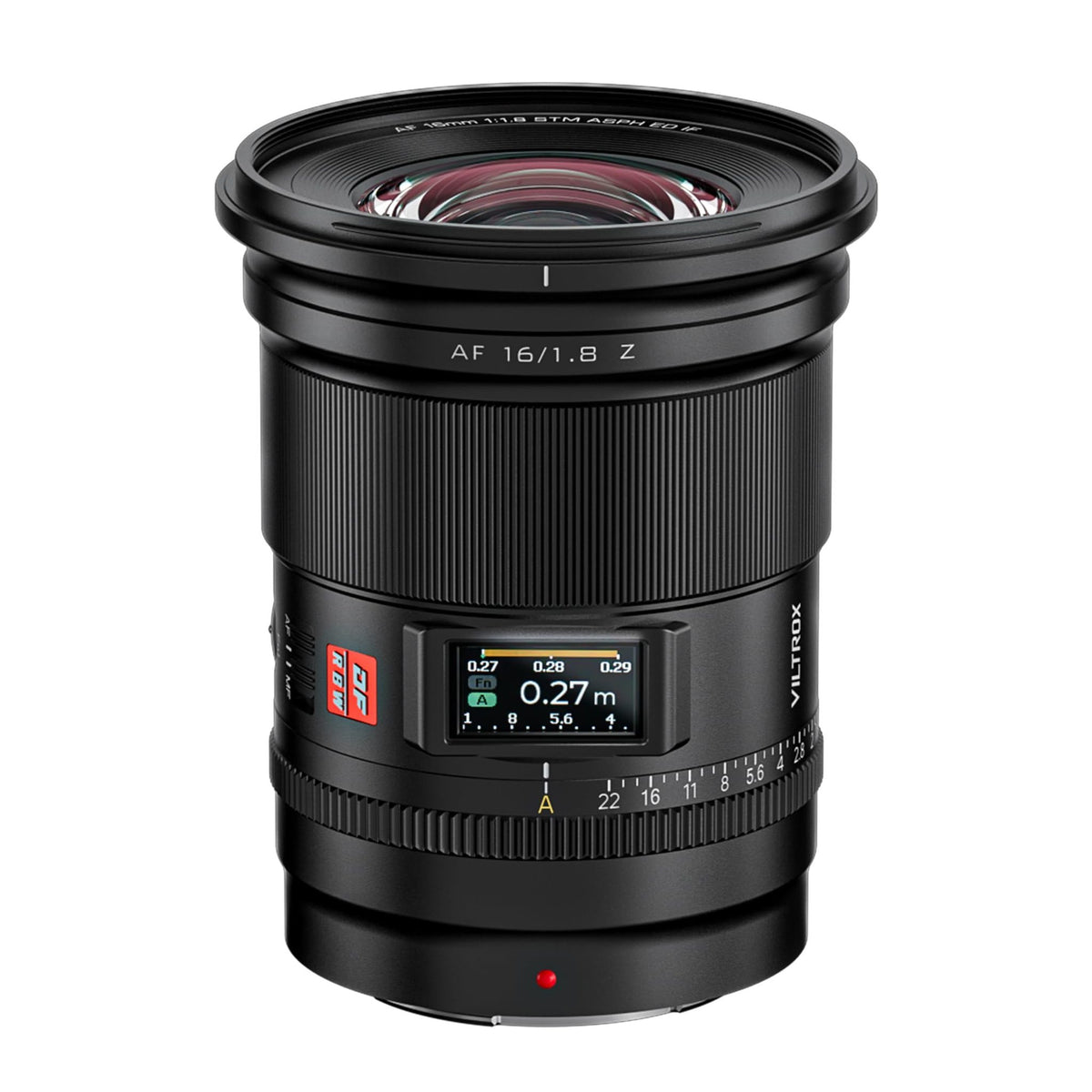 VILTROX AF 16mm F1.8 Z Full Frame Lens for Nikon Z-Mount, AF 16mm F/1.8 Z with Built-in LCD Screen Wide Angle Lens for Nikon Z Mount