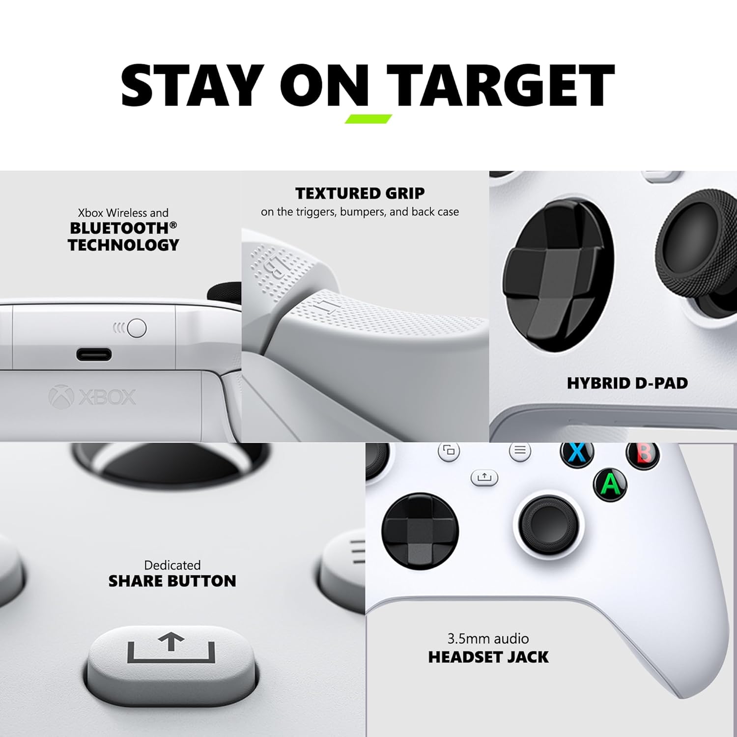 Xbox Wireless Gaming Controller 2025 - Robot White - Play on Xbox, Windows, Android, iOS, FireTV Sticks, Smart TVs, VR Headsets