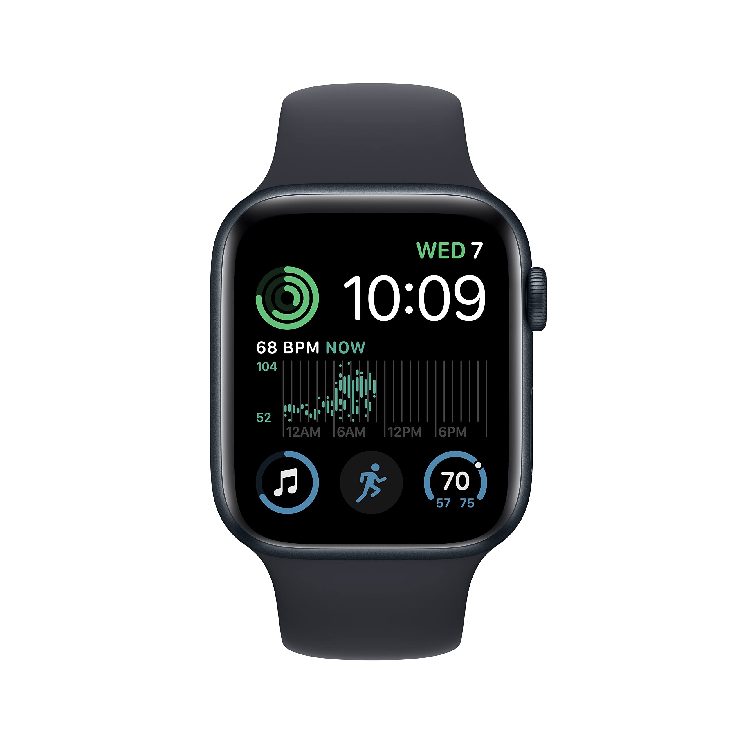 Apple Watch SE (2nd Gen) [GPS +Cellular 44mm] Smart Watch w/Midnight Aluminum Case & Midnight Sport Band - M/L.