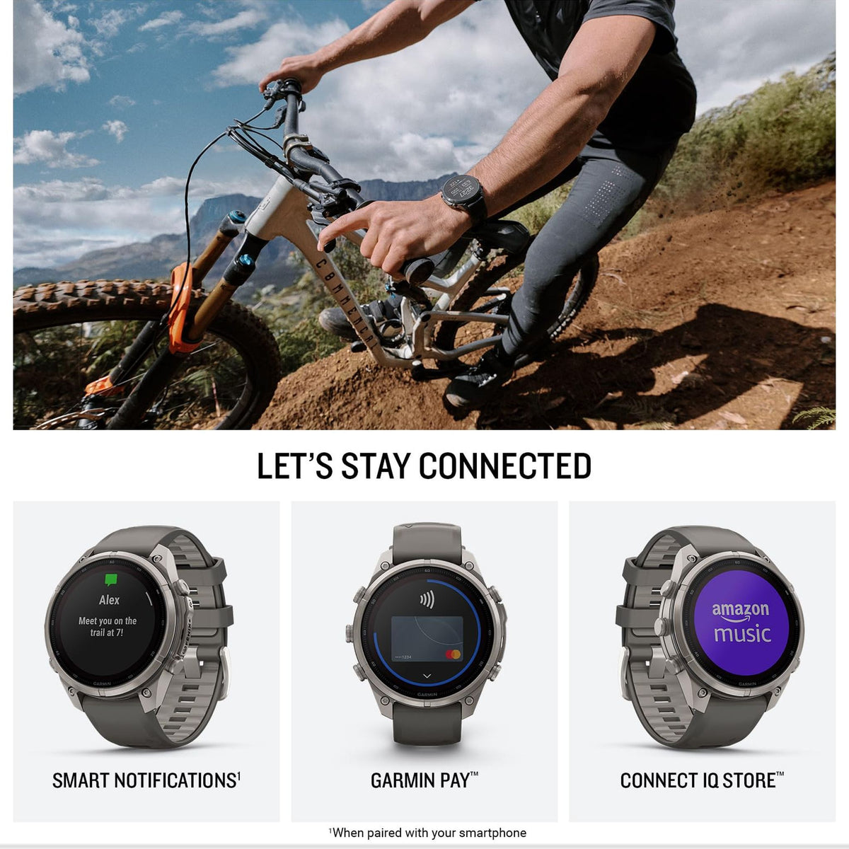 Garmin fēnix® 9 Pro Solar, Titanium, 47mm, Graphite/Black