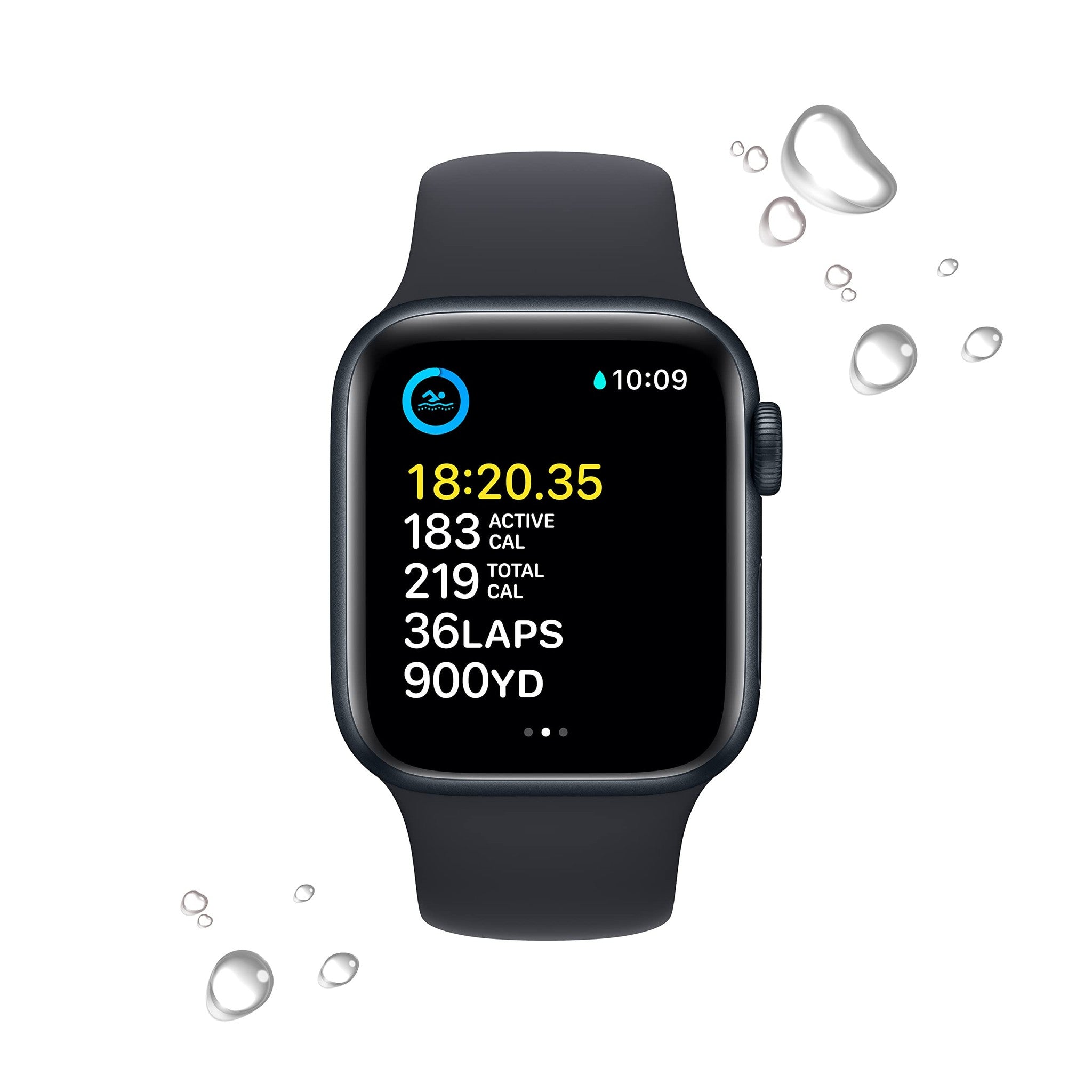 Apple Watch SE 2nd Gen GPS + Cellular 40mm Smart Watch w/Midnight Aluminum Case & Midnight Sport Band - M/L. - Used Apple