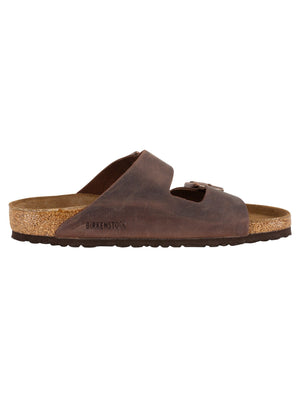 Birkenstock Men's Arizona BS Leather Sandal, Brown, 12 US