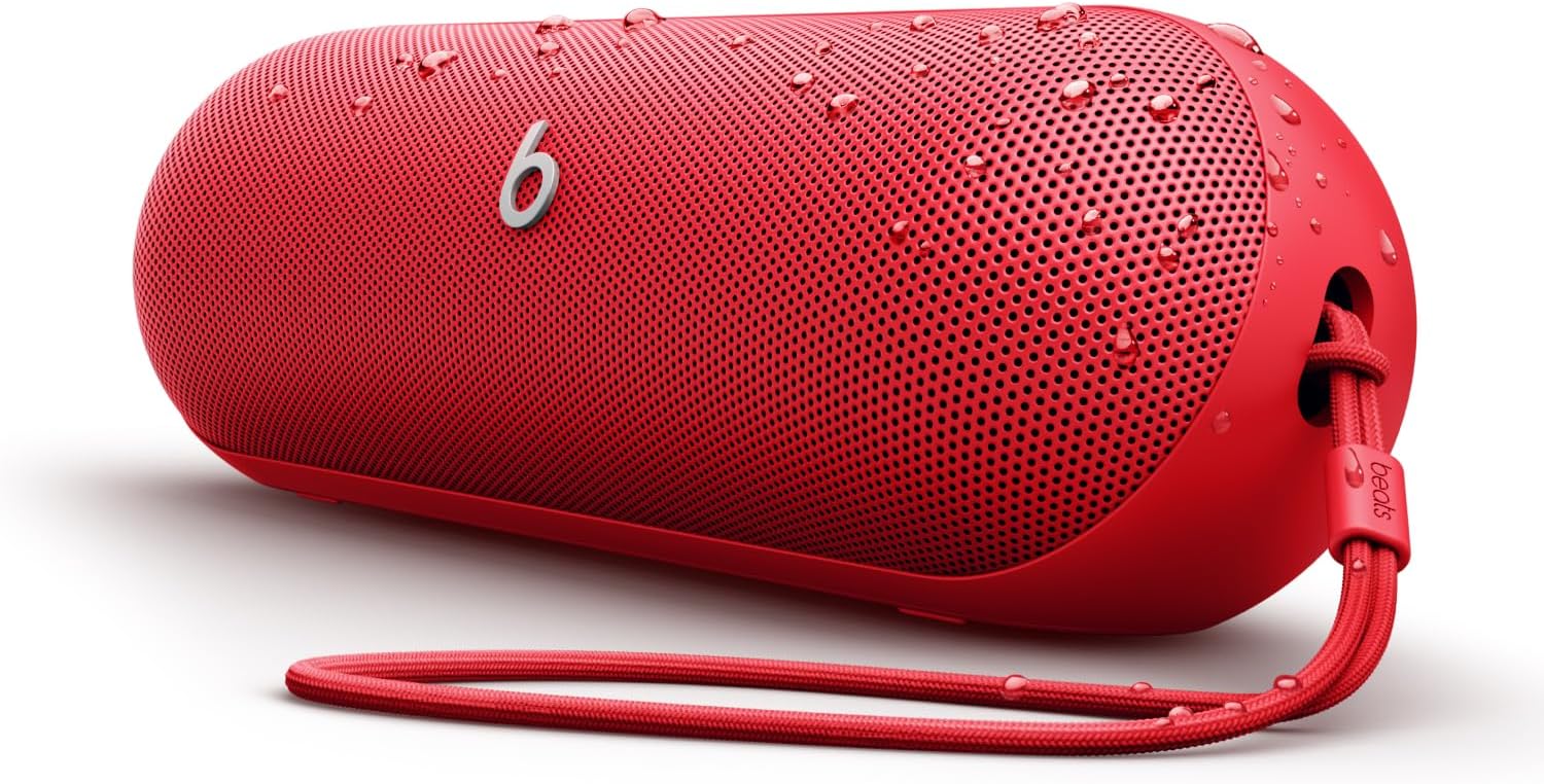 Beats Pill - Wireless Bluetooth Speaker and Portable Charger via USB-C - Up to 24 Hours Battery Life, IP67 Water Resistant, Apple & Android Compatible, Built-in Microphone - Statement Red