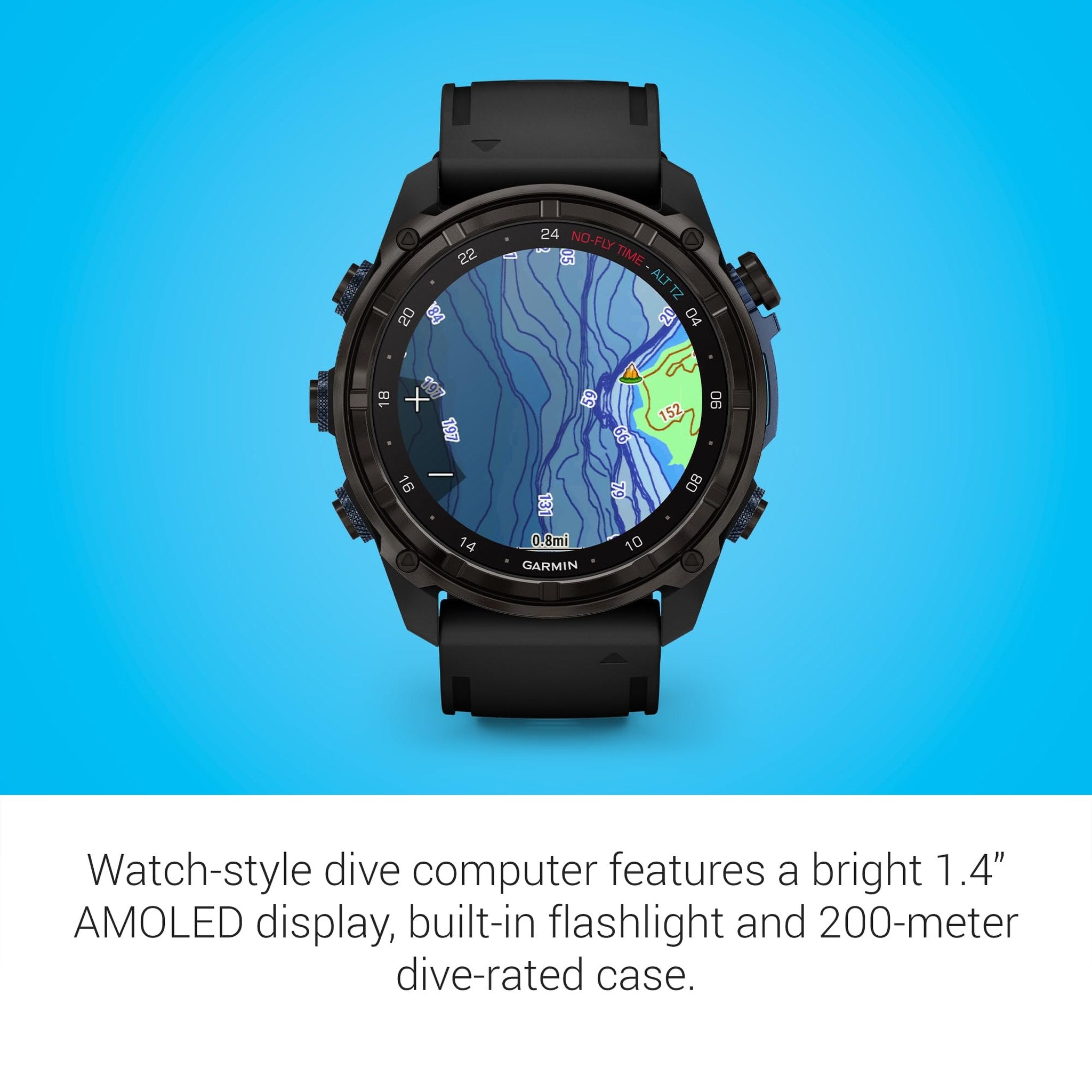 Garmin Descent™ Mk3i, Dive Computer and Multisport GPS Smartwatch, Air Integration, Black