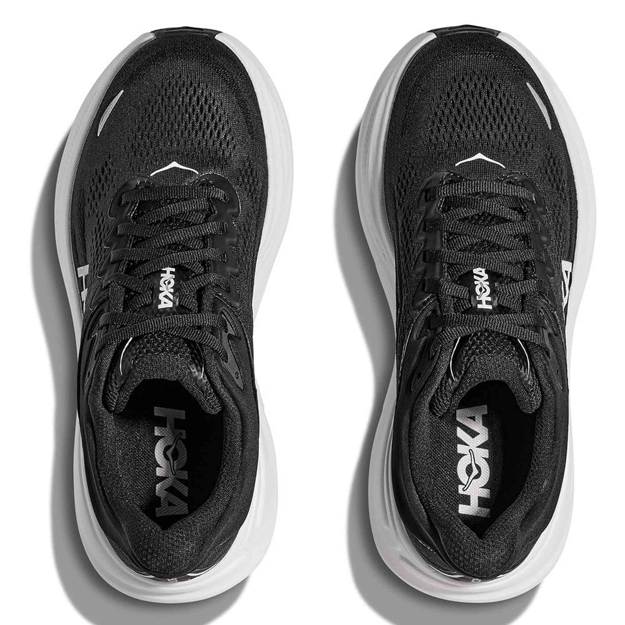 Hoka Men's Bondi 9 Sneaker, Black/White, 7.5