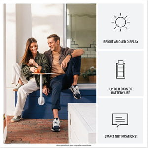 Garmin vívoactive® 6, Health and Fitness GPS Smartwatch, AMOLED Display, Up to 11 Days of Battery, Lunar Gold with Bone Band