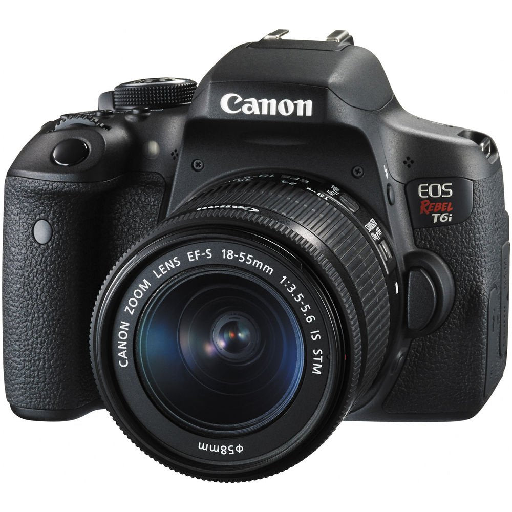 Canon EOS Rebel T6i DSLR Camera 18-55mm is STM Lens + UV FLD CPL Filter Kit + 4 PC Macro Kit + Wide Angle & Telephoto Le