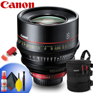 Canon CN-E 135mm T2.2 L F Cinema Prime Lens EF Mount Intl Model - Card Reader