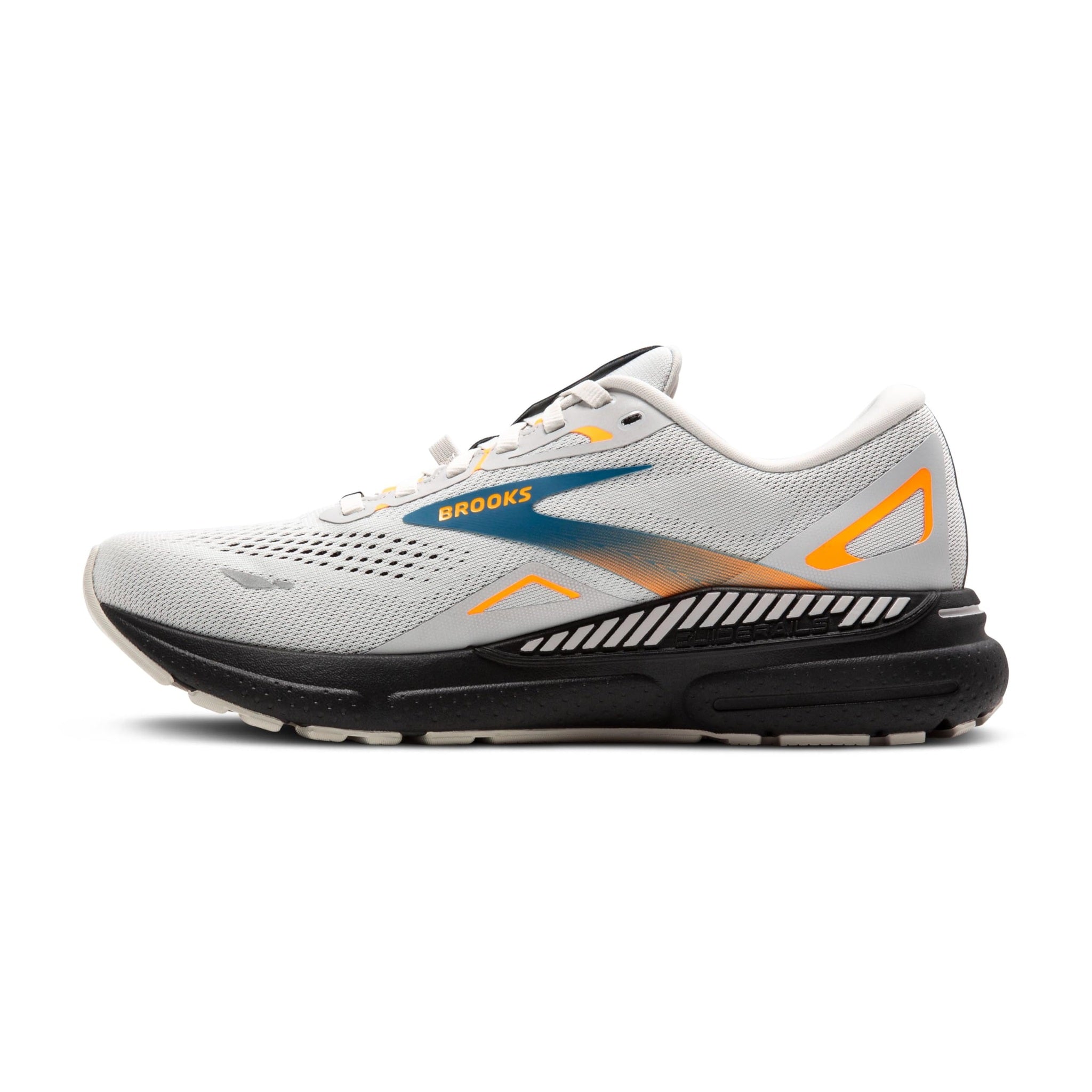 Brooks Men’s Adrenaline GTS 23 GTX Waterproof Supportive Running Shoe - Oyster Mushroom/Orange/Blue - 9 Medium