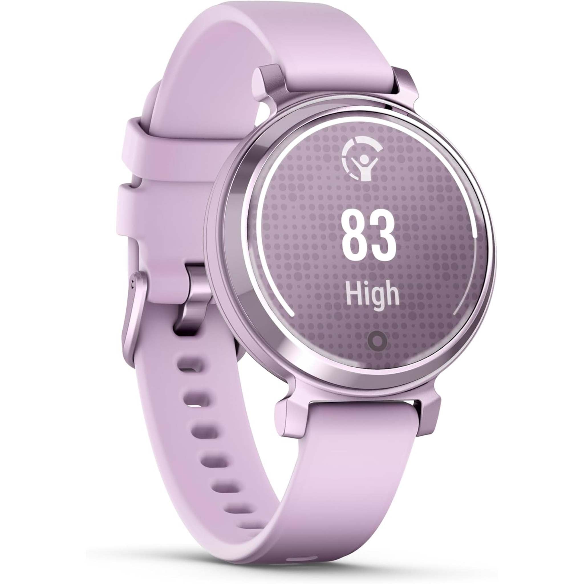 Garmin Lily 2, Small and Stylish Smartwatch, Hidden Display, Patterned Lens, Up to 5 Days Battery Life, Lilac