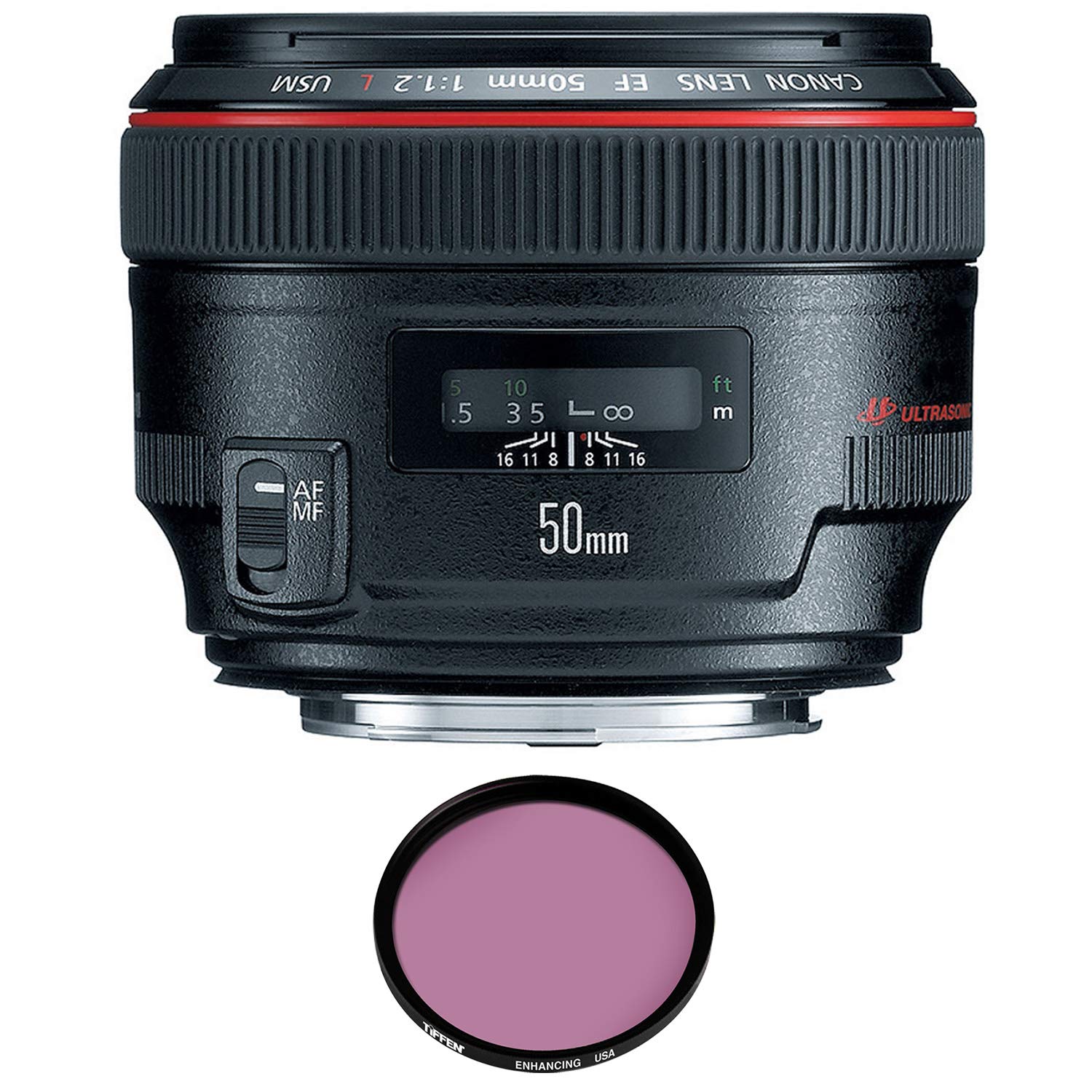 Canon EF 50mm f/1.2L USM Lens with Pro Filter Renewed - Reconditioned Canon