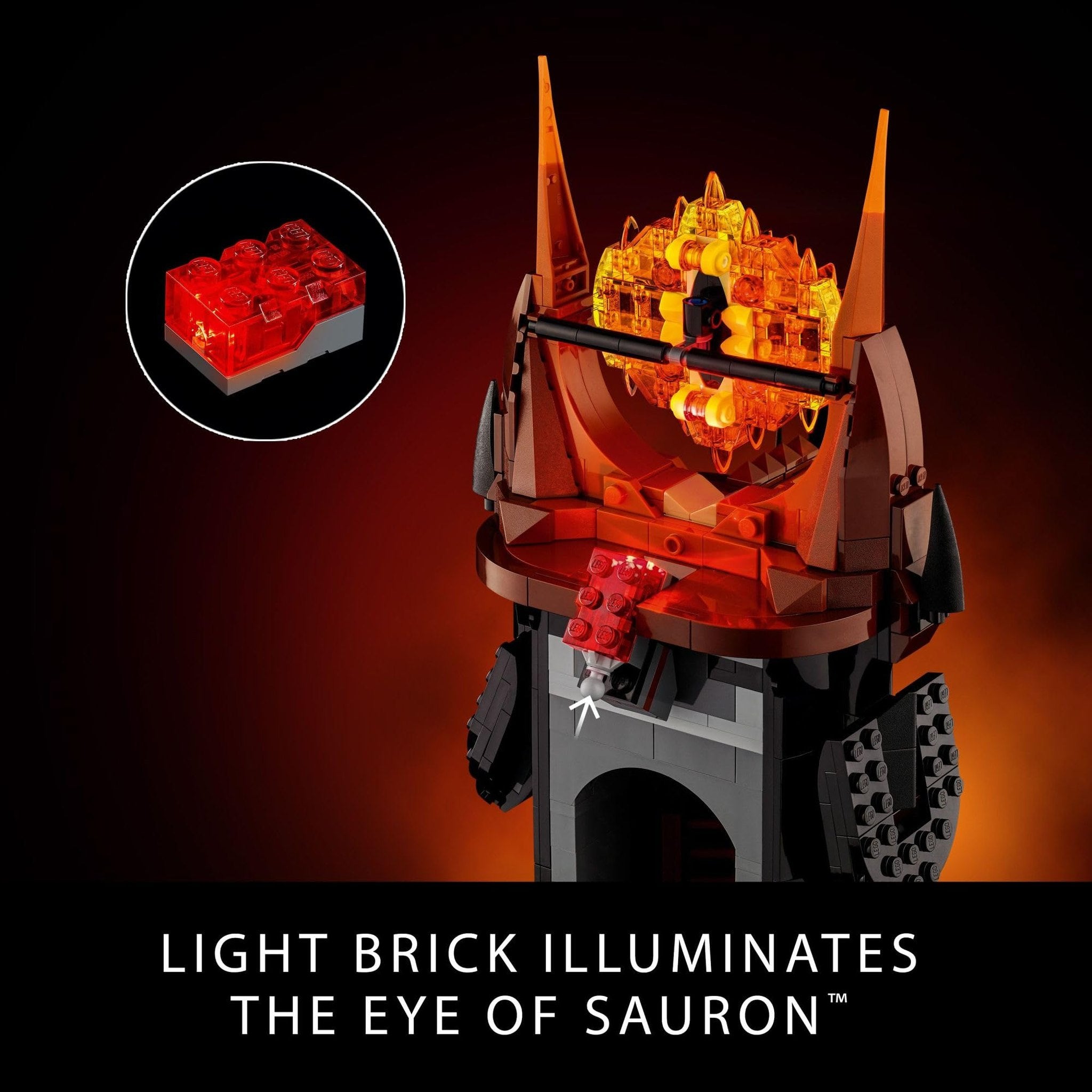 LEGO Icons Lord of The Rings Barad-dûr Building Set for Adults - Lord of The Rings Collectible for Fans - Includes 6 Minifigures - Gift for Men and Women - 10333