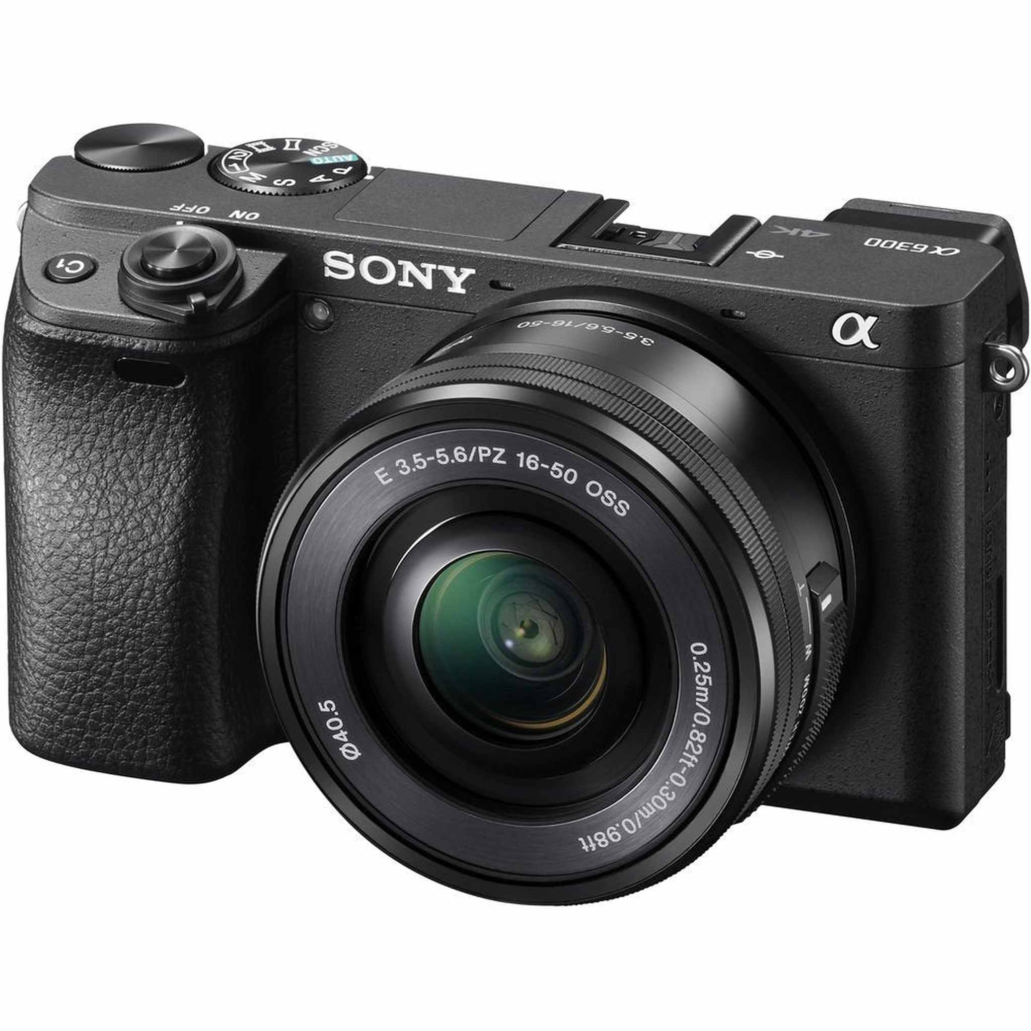 Sony Alpha a6300 Mirrorless Digital Camera with 16-50mm Lens International Model + NP-FW50 Replacement Lithium Ion Bat - Used Sony