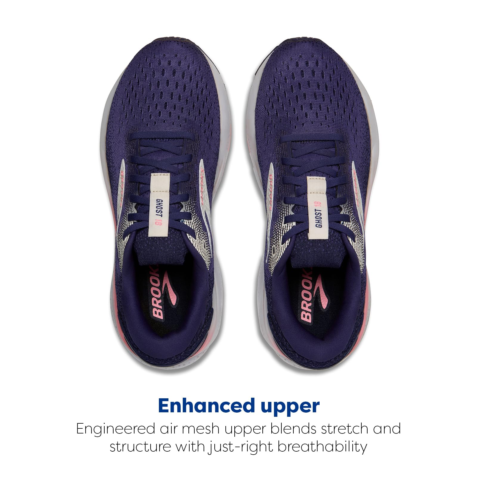 Brooks Women’s Ghost 16 Neutral Running Shoe - Blue Ribbon/Dianthus/Peacoat - 10 Medium