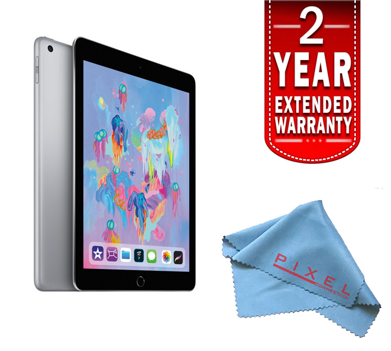 Apple 9.7" iPad Wi-Fi Cellular LTE 2018 Newest Model 32GB WiFi, Space Gray