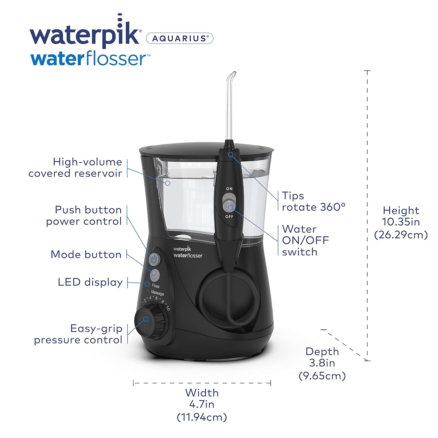 Waterpik WP-660 Water Flosser Electric Dental Countertop Professional Oral Irrigator For Teeth