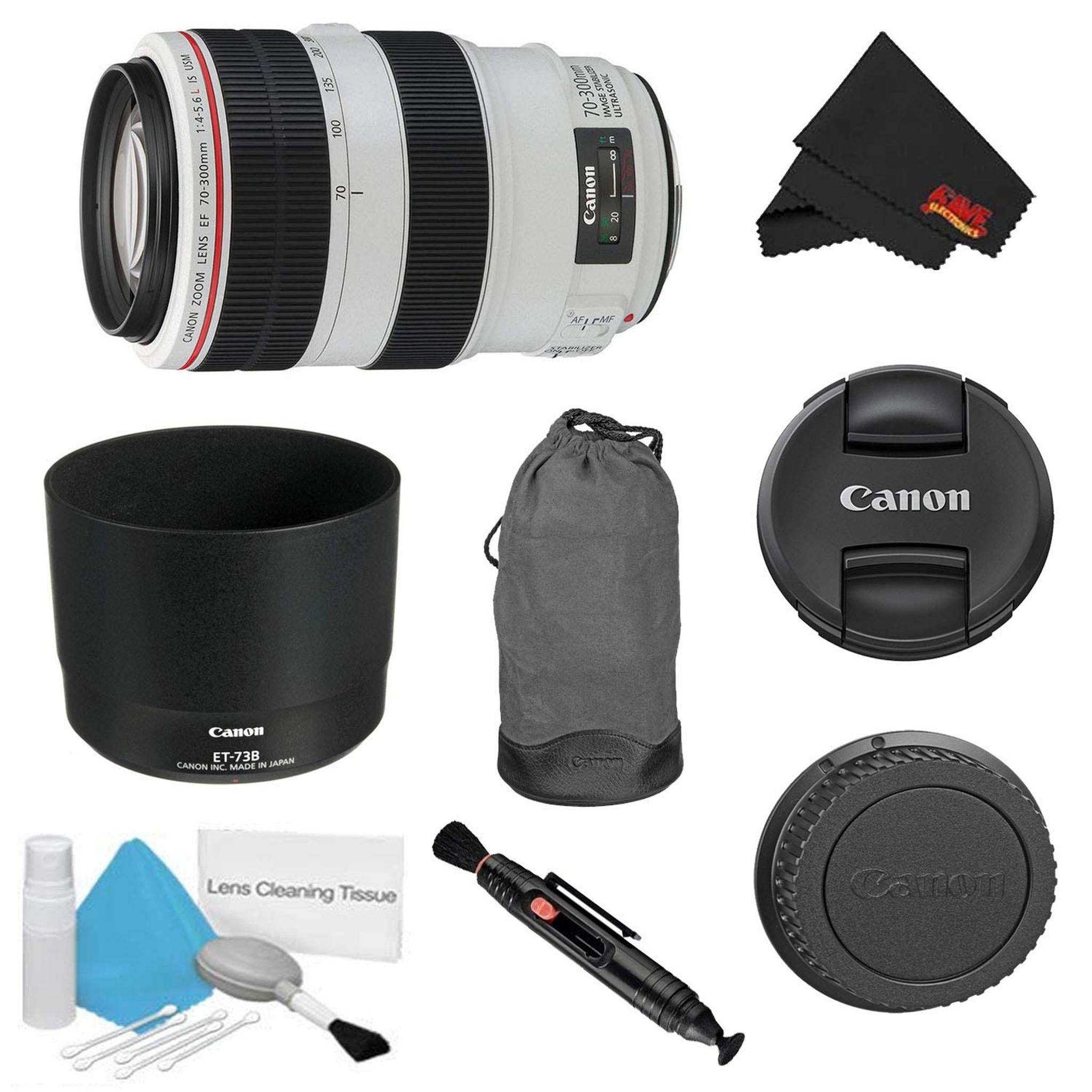 Canon EF 70-300mm f/4-5.6L is USM Lens Bundle International Model - Used Canon