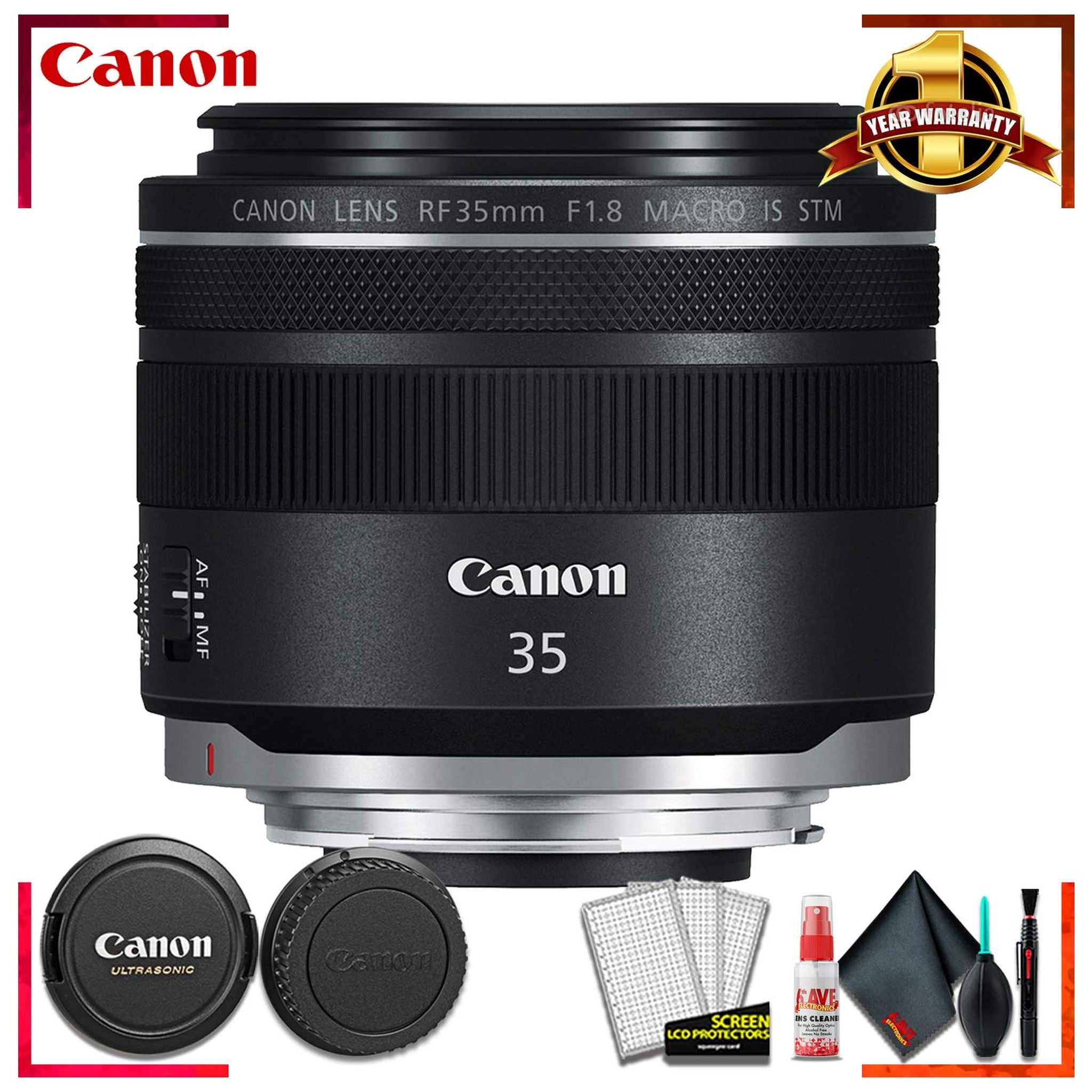 Canon RF 35mm f/1.8 IS Macro STM Lens + Cleaning Kit Canon