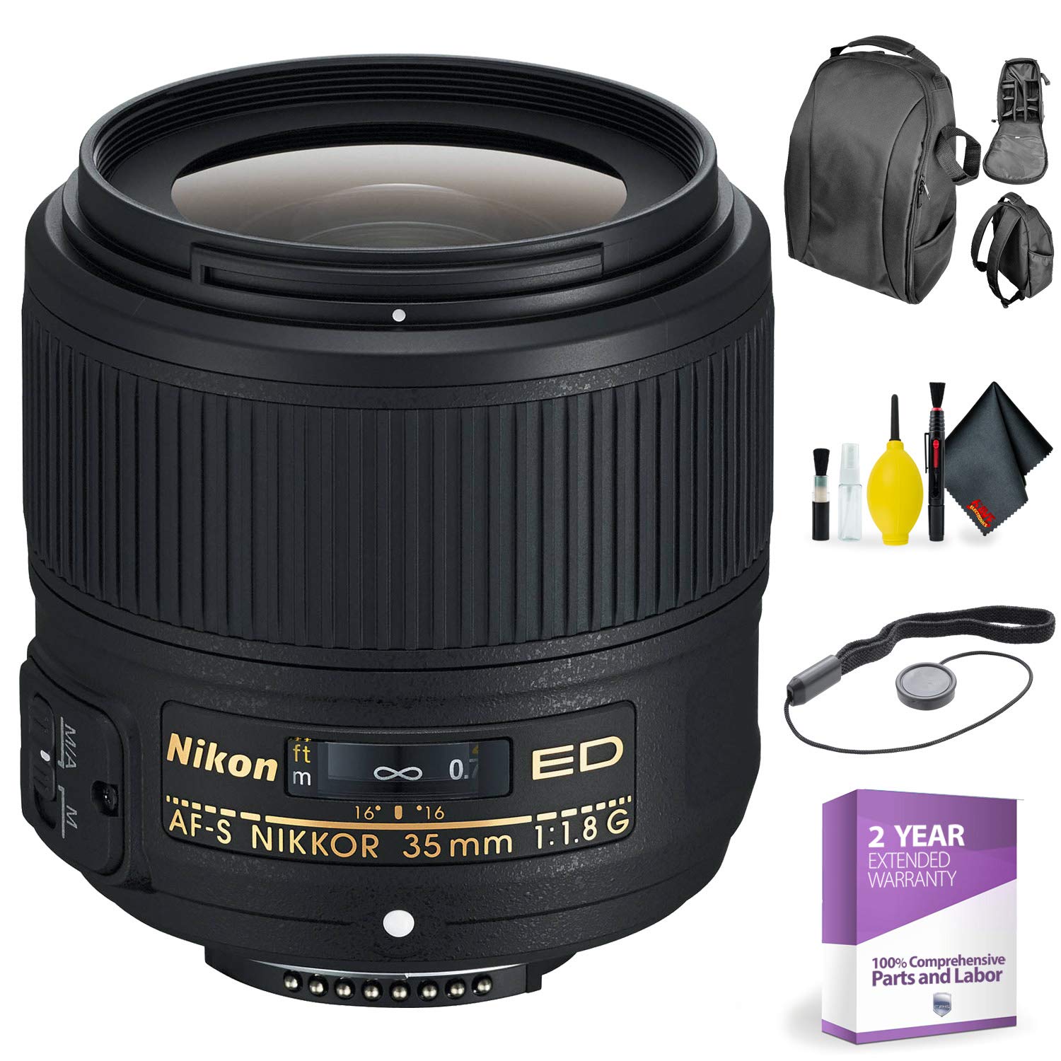 Nikon 35MM f/1.8G AF-S ED Lens + Deluxe Lens Cleaning Kit