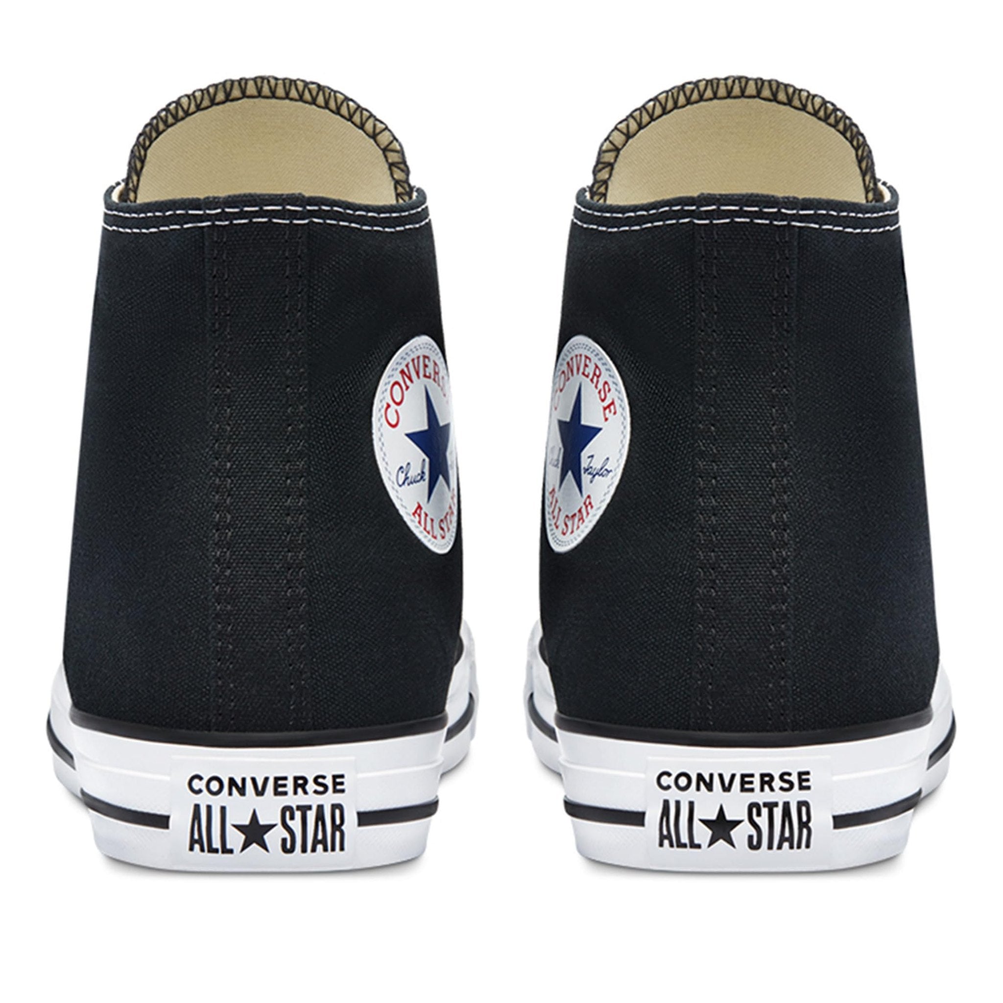 Converse Men's Hi-Top Trainers, Black Canvas, 8