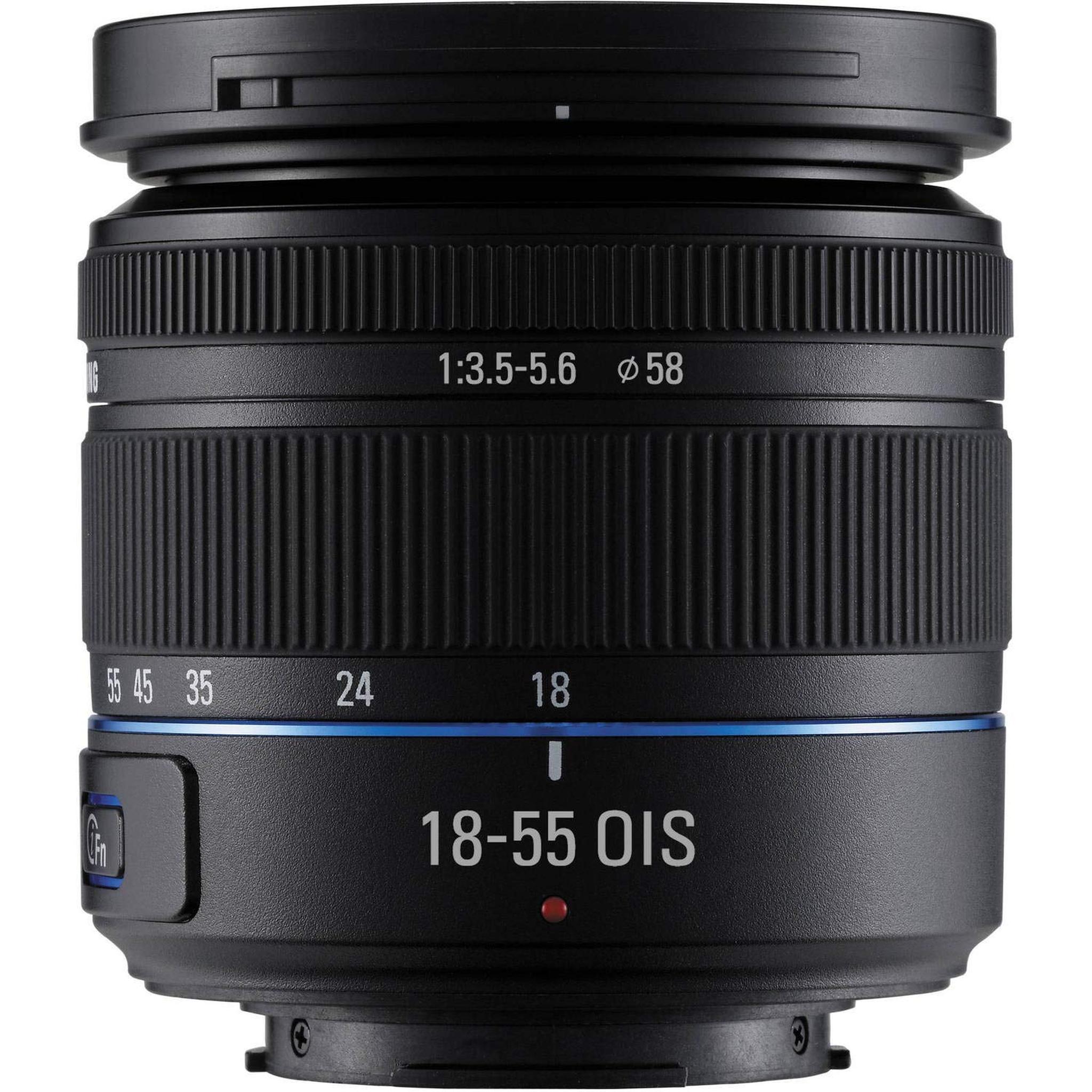 Samsung 18-55mm f/3.5-5.6 OIS Compact Zoom Lens Black with Pro Filter Certified Refurbished - Reconditioned Samsung