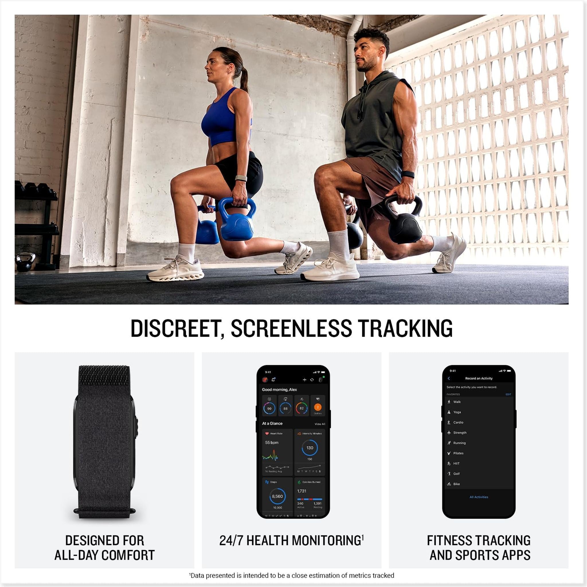 Garmin CIRQA™ Smart Band, No Subscription, L-XL Black