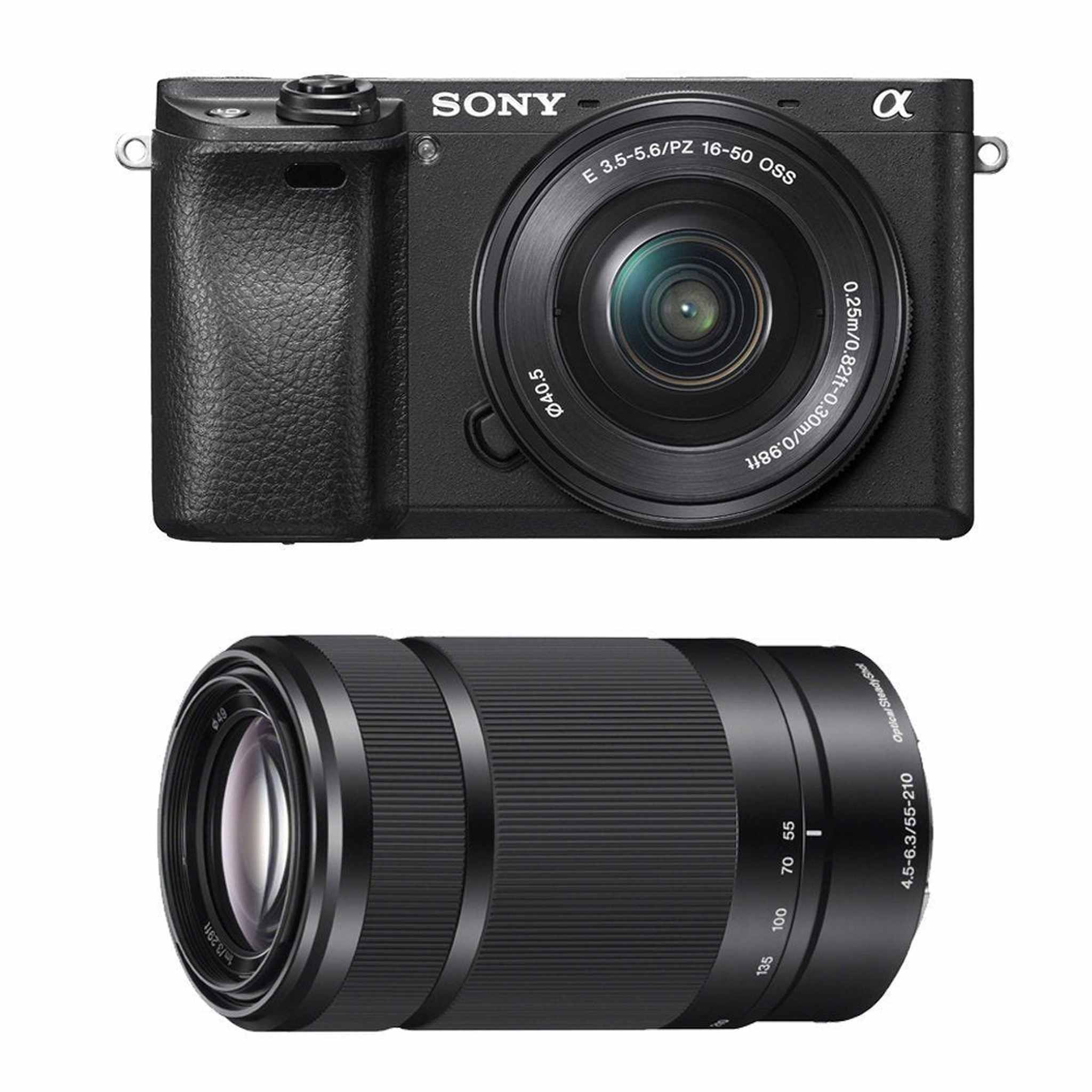 Sony Alpha a6300 Mirrorless Digital Camera with 16-50mm and 55-210mm Lenses Kit Black International Model - Used Sony