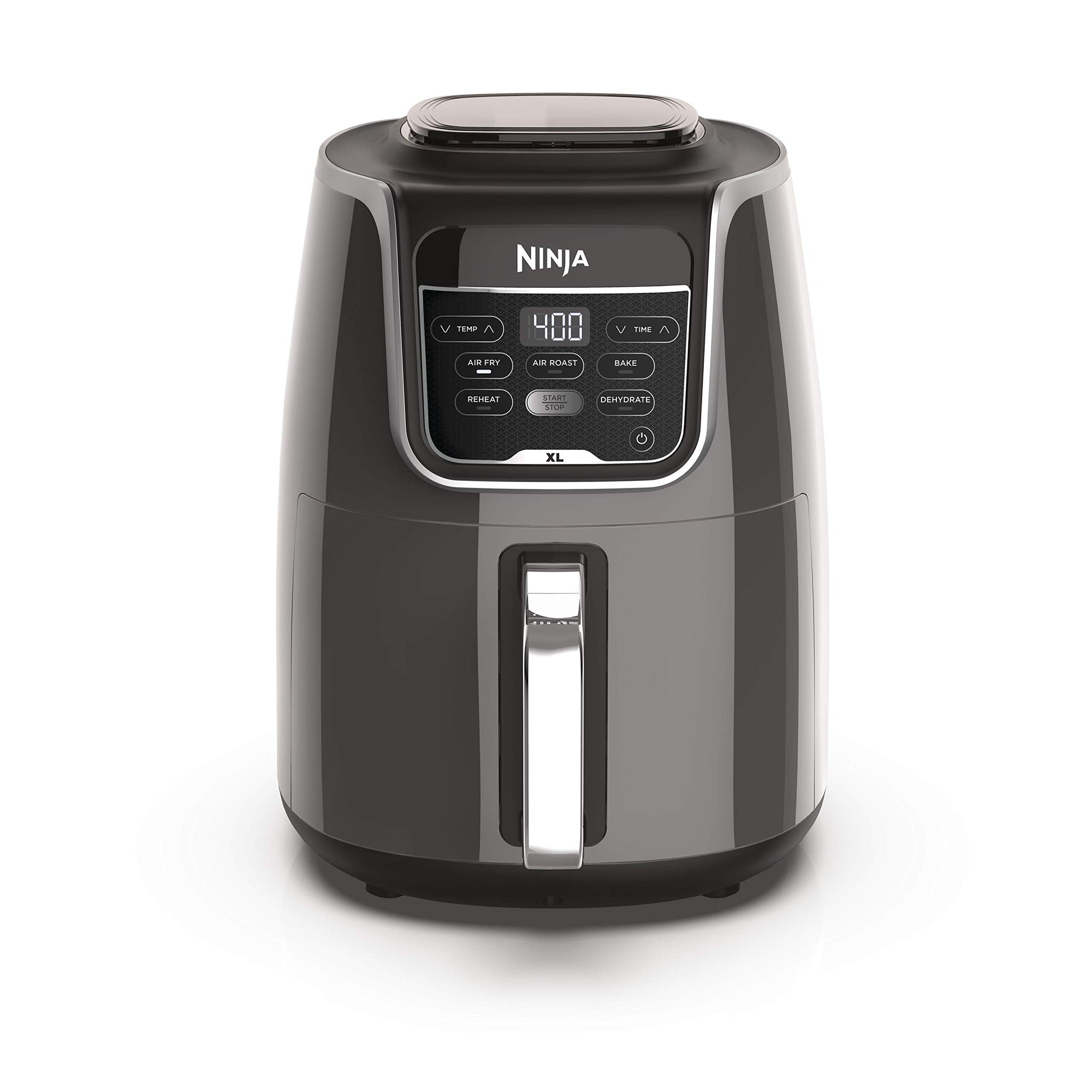 Ninja AF150AMZ Air Fryer XL, 5.5 Qt. Capacity that can Air Fry, Air Roast, Bake, Reheat & Dehydrate, with Dishwasher Safe, Nonstick Basket & Crisper Plate and a Chef-Inspired Recipe Guide, Grey Ninja