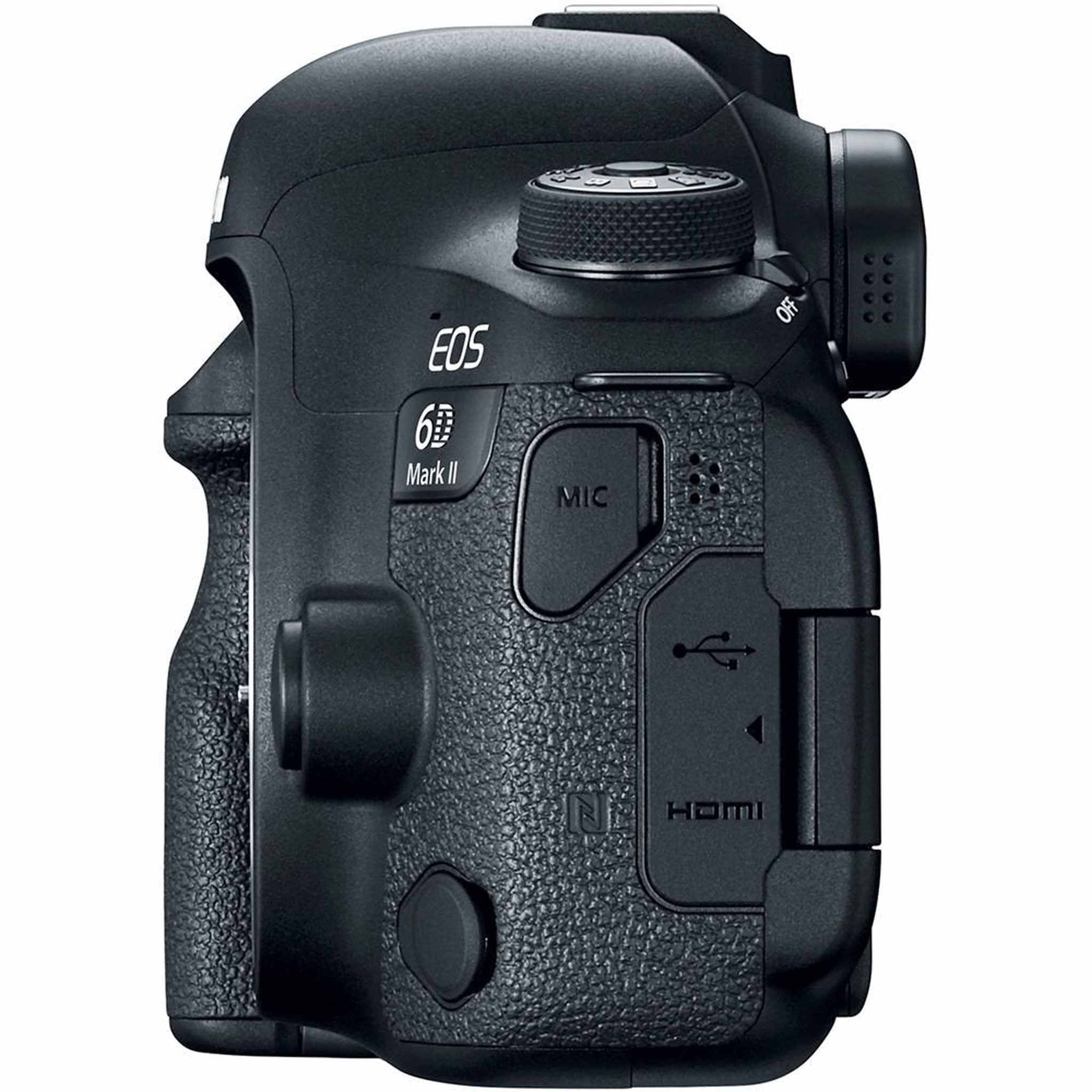 Canon EOS 6D Mark II DSLR Camera with 24-105mm is STM Lens + Professional Battery Grip + UV Protection Filter + LED Kit Canon