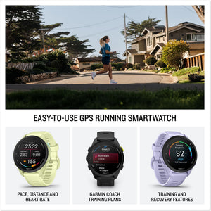 Garmin Forerunner® 70, Easy-to-Use GPS Running Smartwatch, Advanced Training Metrics and Recovery Insights, Up to 13 Days of Battery Life, Black
