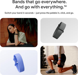 Google Fitbit Air - Screenless Activity Tracker with Fitness, Heart Rate, and Sleep Tracking - Personalized AI-Powered Coaching - Up to 7 Days’ Battery Life - Works with iOS and Android - Obsidian