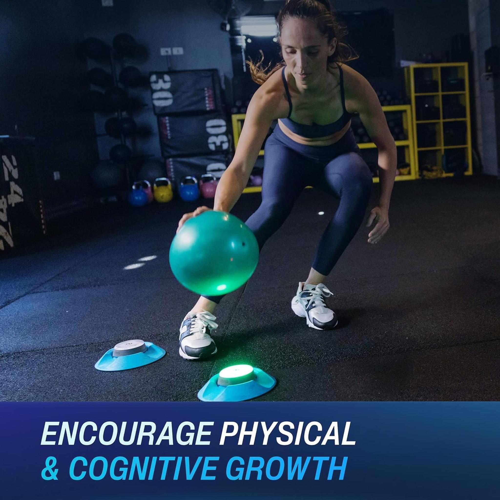 Blazepod Reaction Training Platform Improves Reaction Time And Agility For Athletes, Trainers, Coaches, Physical & Neurological Therapists, Fitness Trainers, Physical Educators 4 Pods