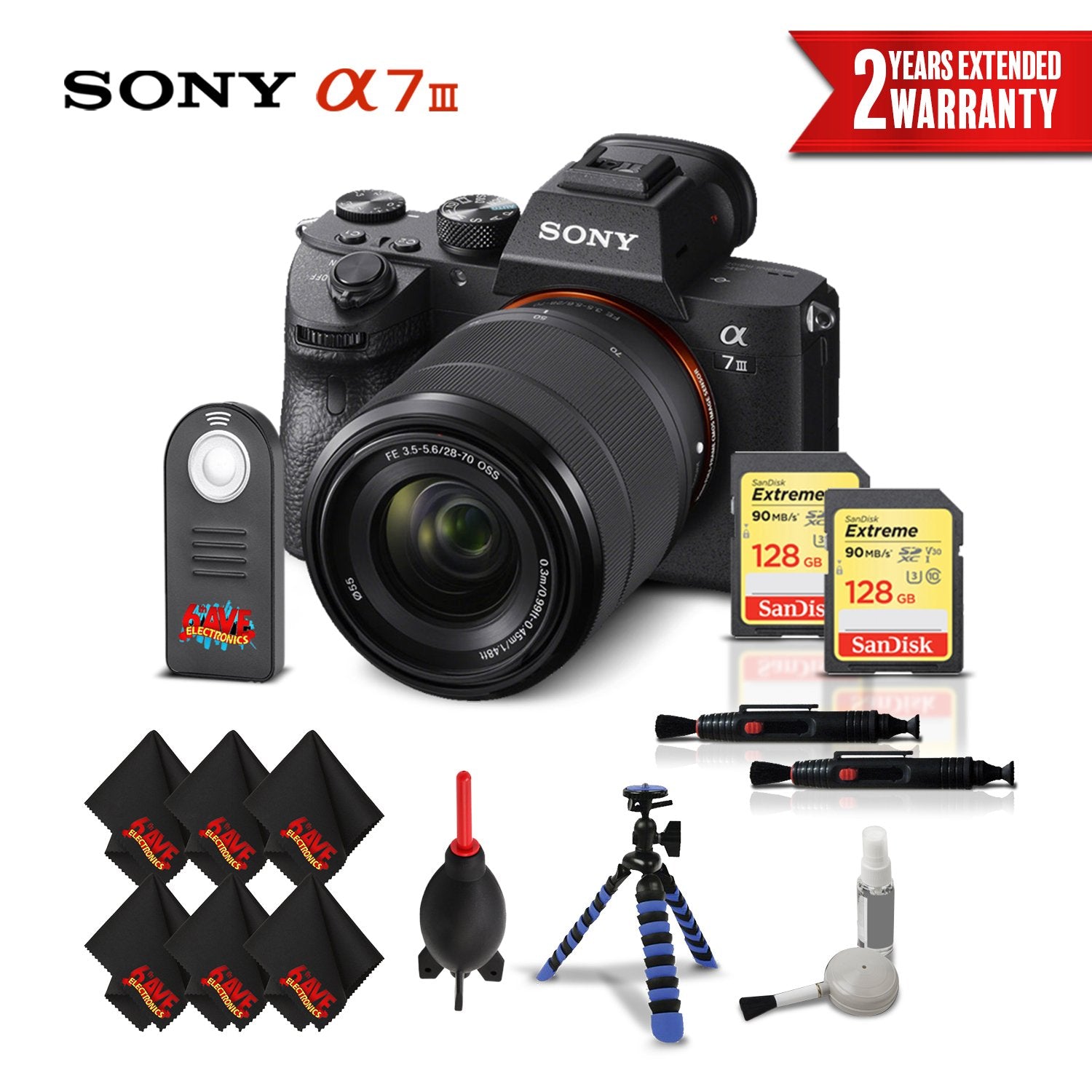 Sony Alpha a7 III Mirrorless Digital Camera International Version 2 Lens & Accessories Master Collection