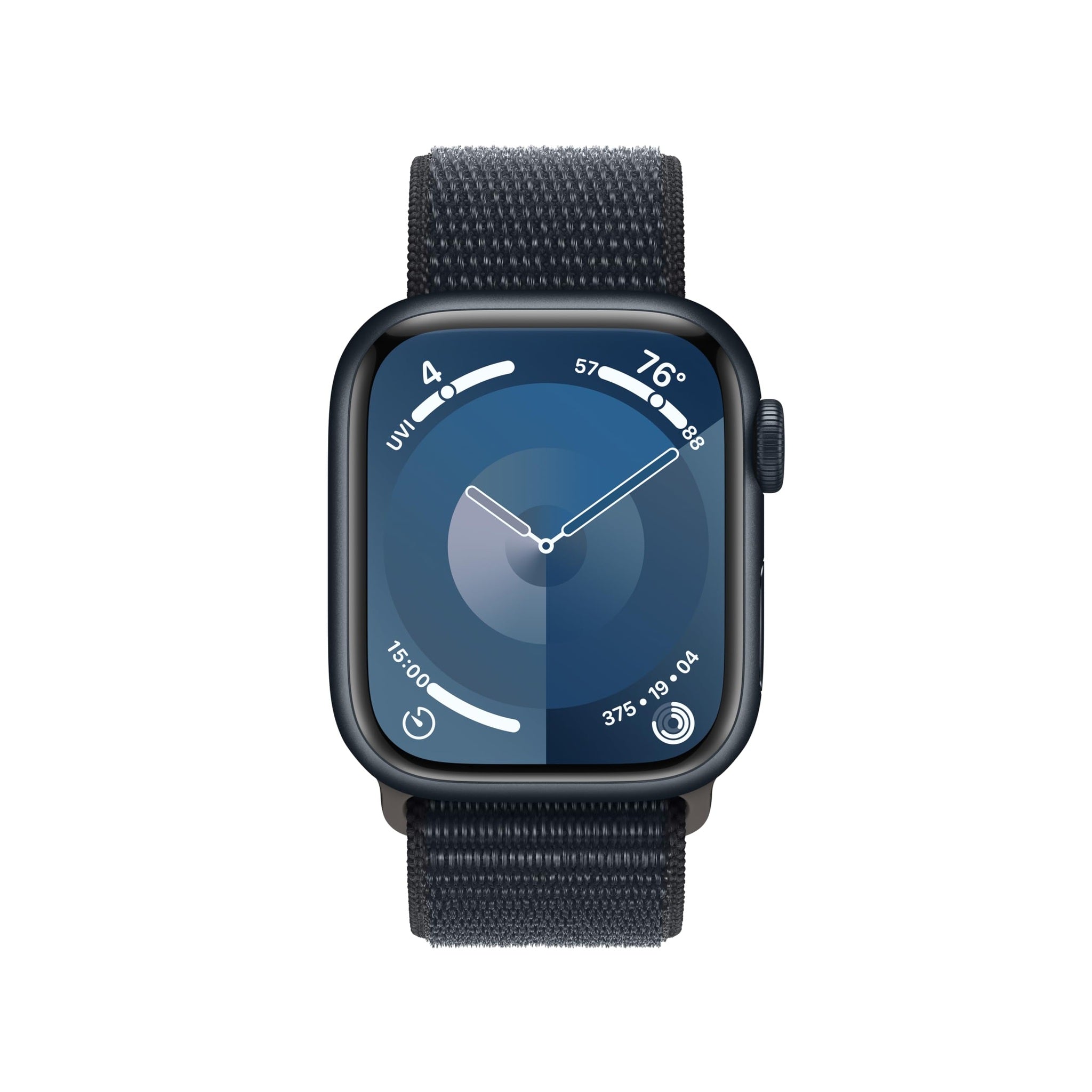 Apple Watch Series 9 GPS 41mm Smartwatch with Midnight Aluminum Case with Midnight Sport Loop. Carbon Neutral