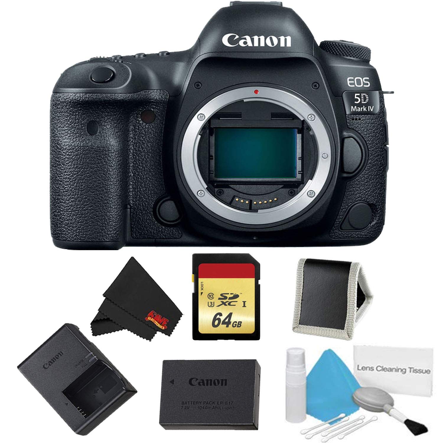 Canon EOS 5D Mark IV DSLR Camera (Body Only) Memory Kit - International Model