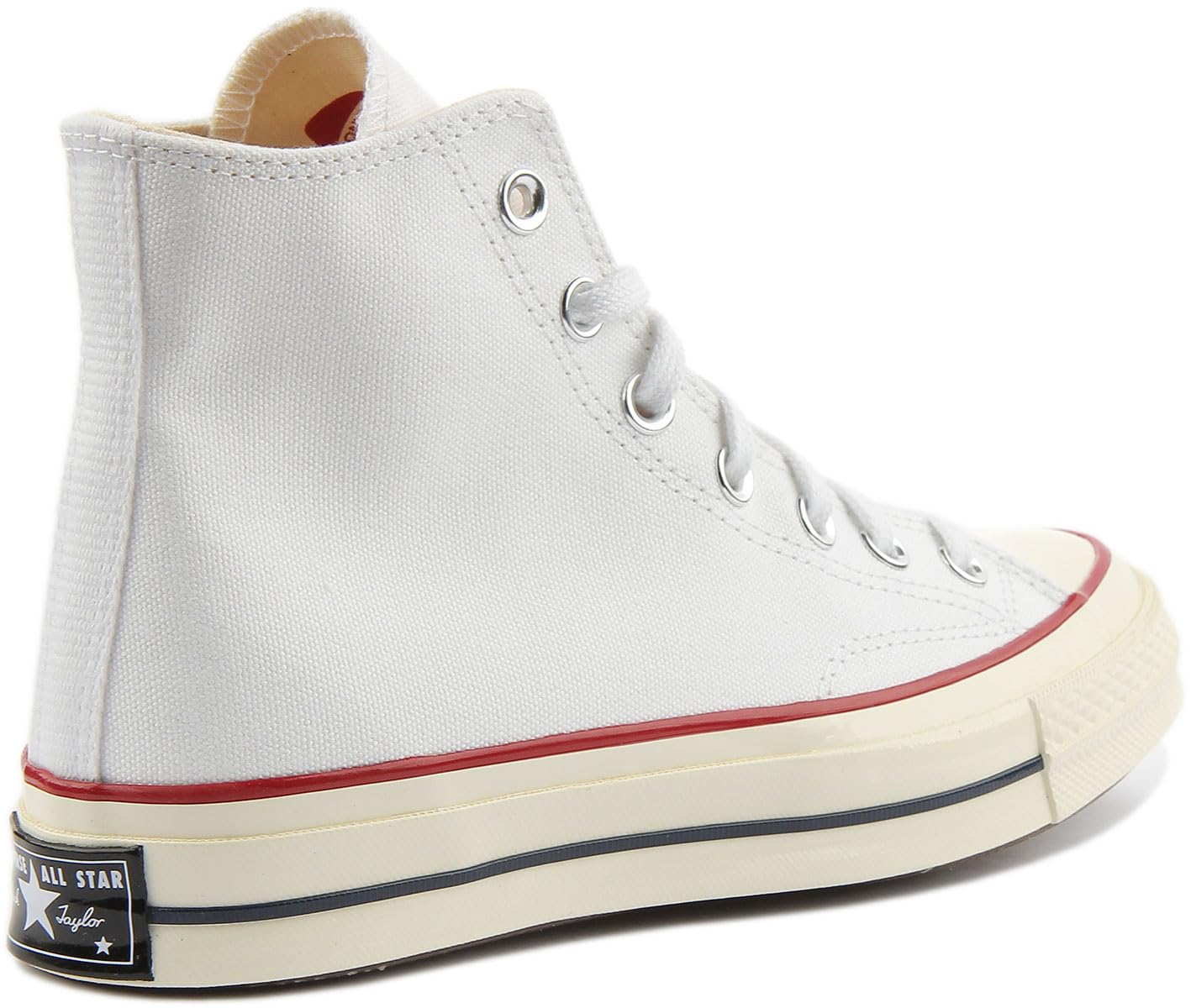 Converse Men's Chuck Taylor '70s High Top Sneakers, White/Garnet/Egret, 10 Medium US