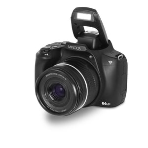 Minolta 64 Mega Pixels Auto Focus Digital Camera with 10x Optical Zoom, 4K Ultra HD Video and Macro Shooting, Black