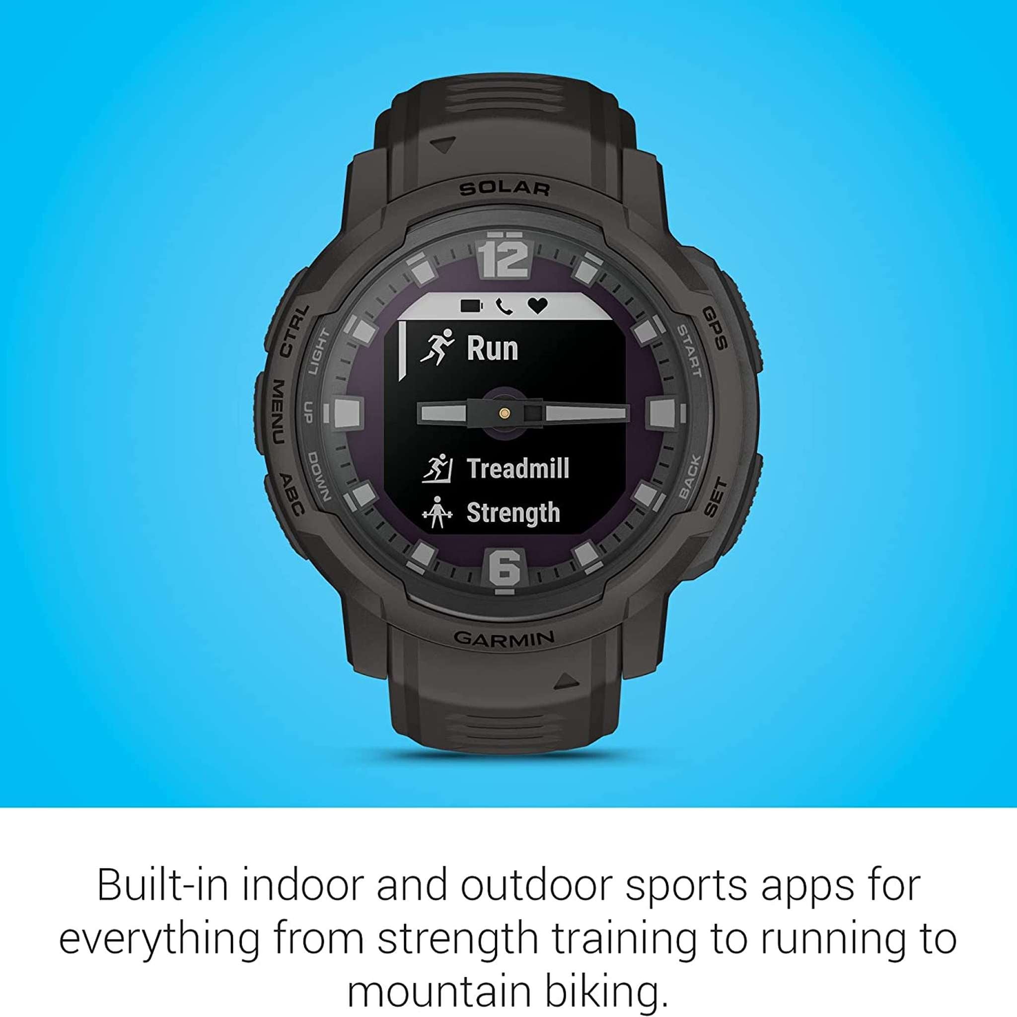 Garmin Instinct Crossover Solar Smartwatch with Standard Accessories Garmin