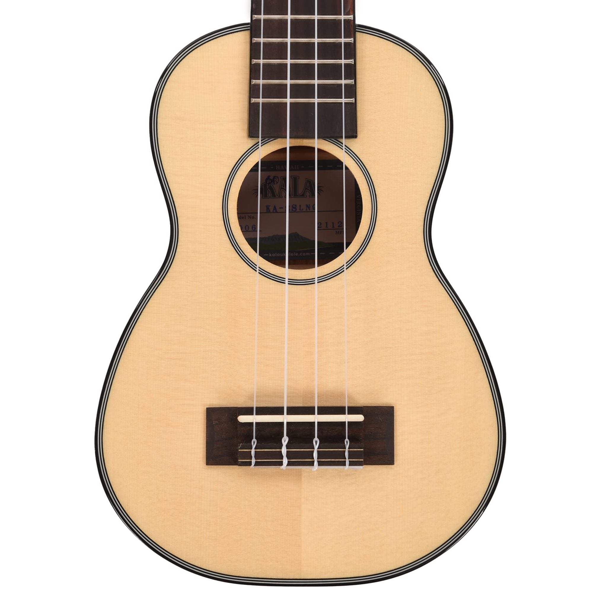 Kala KA-SSLNG Long Neck Ukulele Gloss Solid Spruce/Mahogany