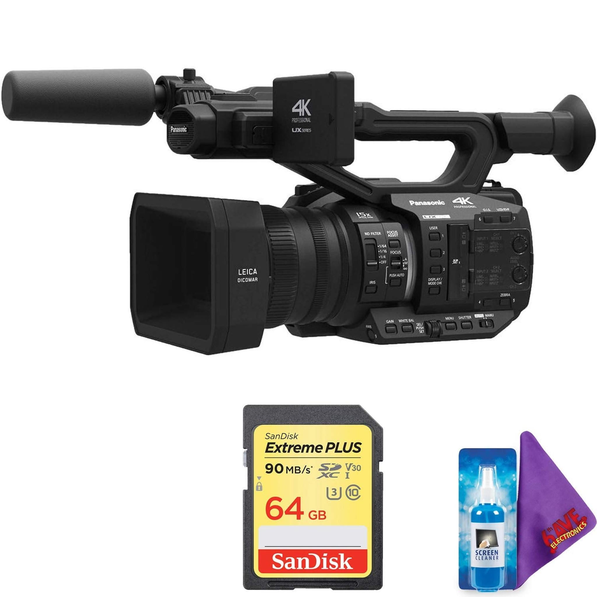 Panasonic AG-UX90 4K/HD Professional Camcorder + Pro Memory Card