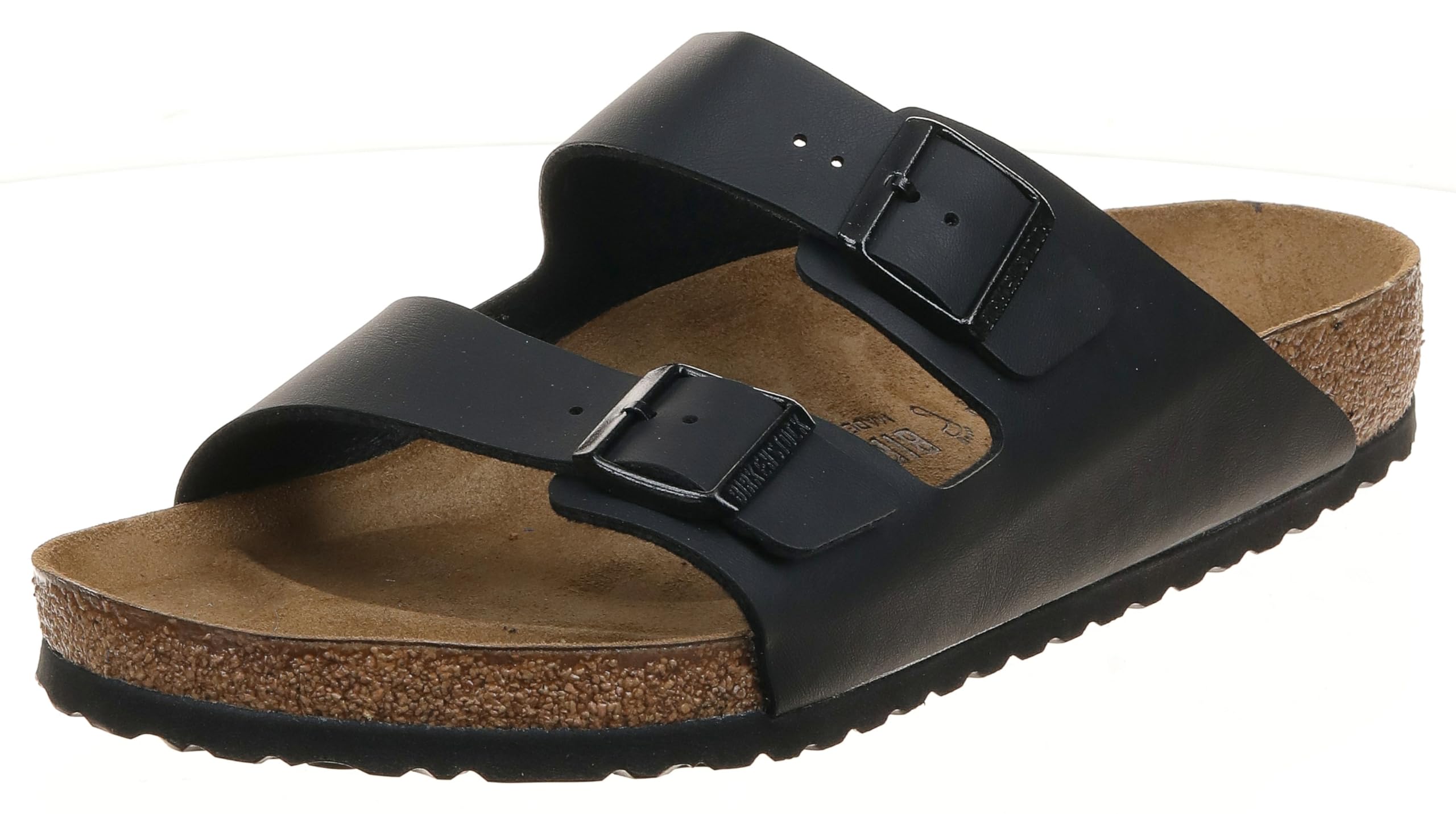 Birkenstock Men's Soft Footbed Arizona SFB Tobacco Ol Lt, Black Oiled Leather, 8-8.5